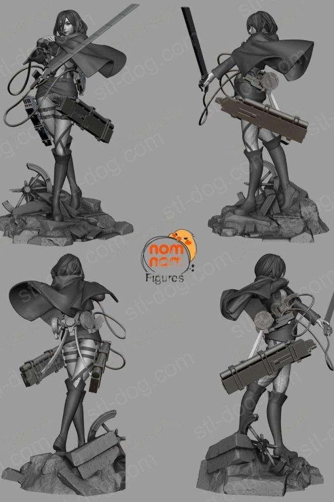 进击的巨人 三笠（Mikasa Ackerman） 3D打印模型图纸